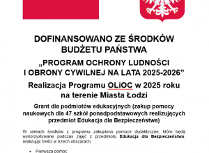 PROGRAM OCHRONY LUDNOŚCI I OBRONY CYWILNEJ NA LATA 2025-2026